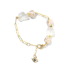 Clear Quartz Bracelet with Evil Eye