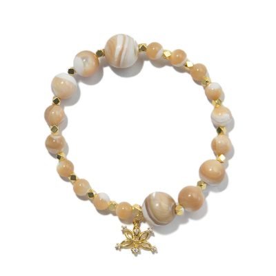 Trochus Shell Bracelet with Lotus