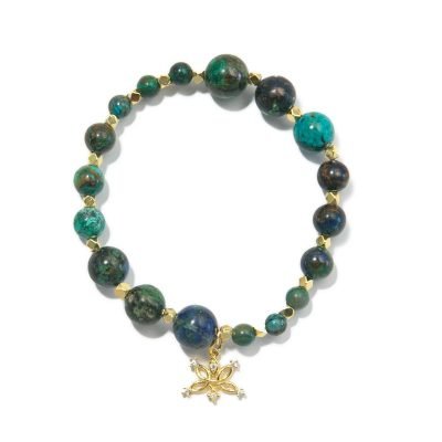 Azurite and Malachite Intuition Jewelry Bracelet for Growth