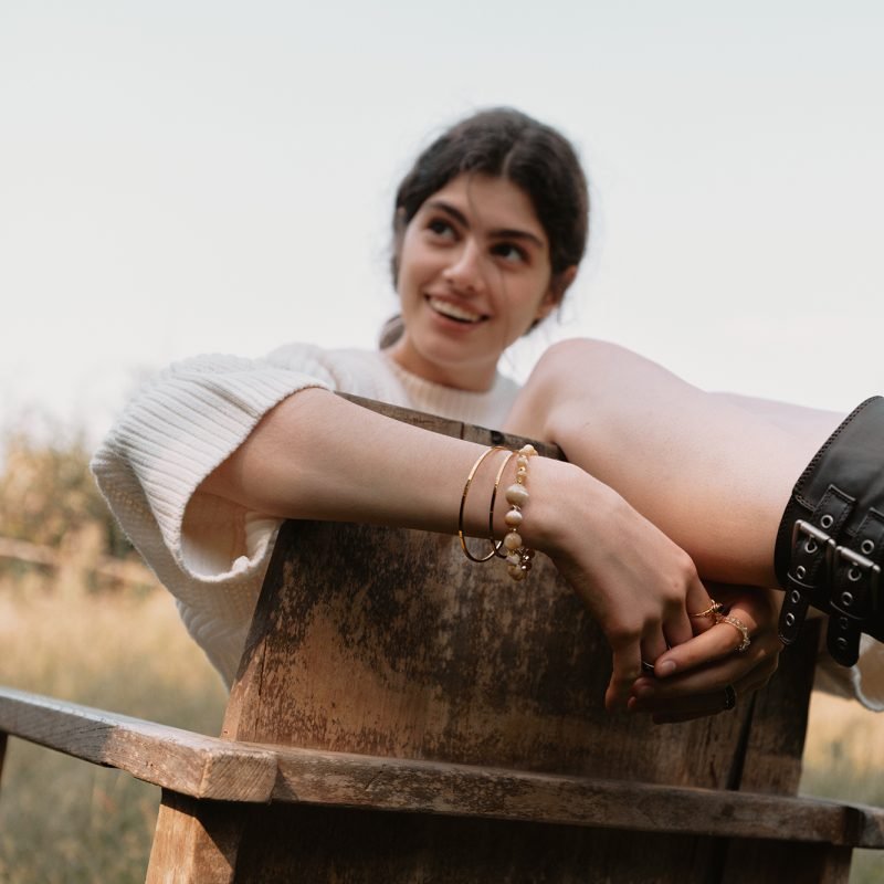 Flow: Trochus Shell Beads Bracelet| Talisman of Grounding and Good Fortune