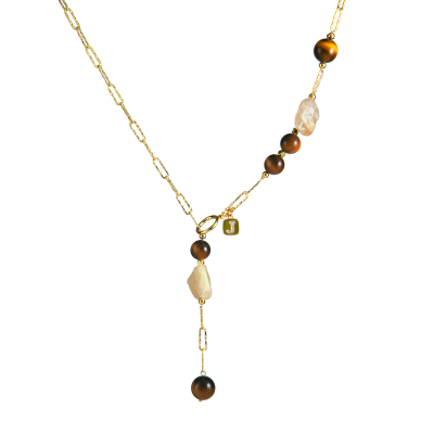 Citrine & Tiger's Eye Necklace